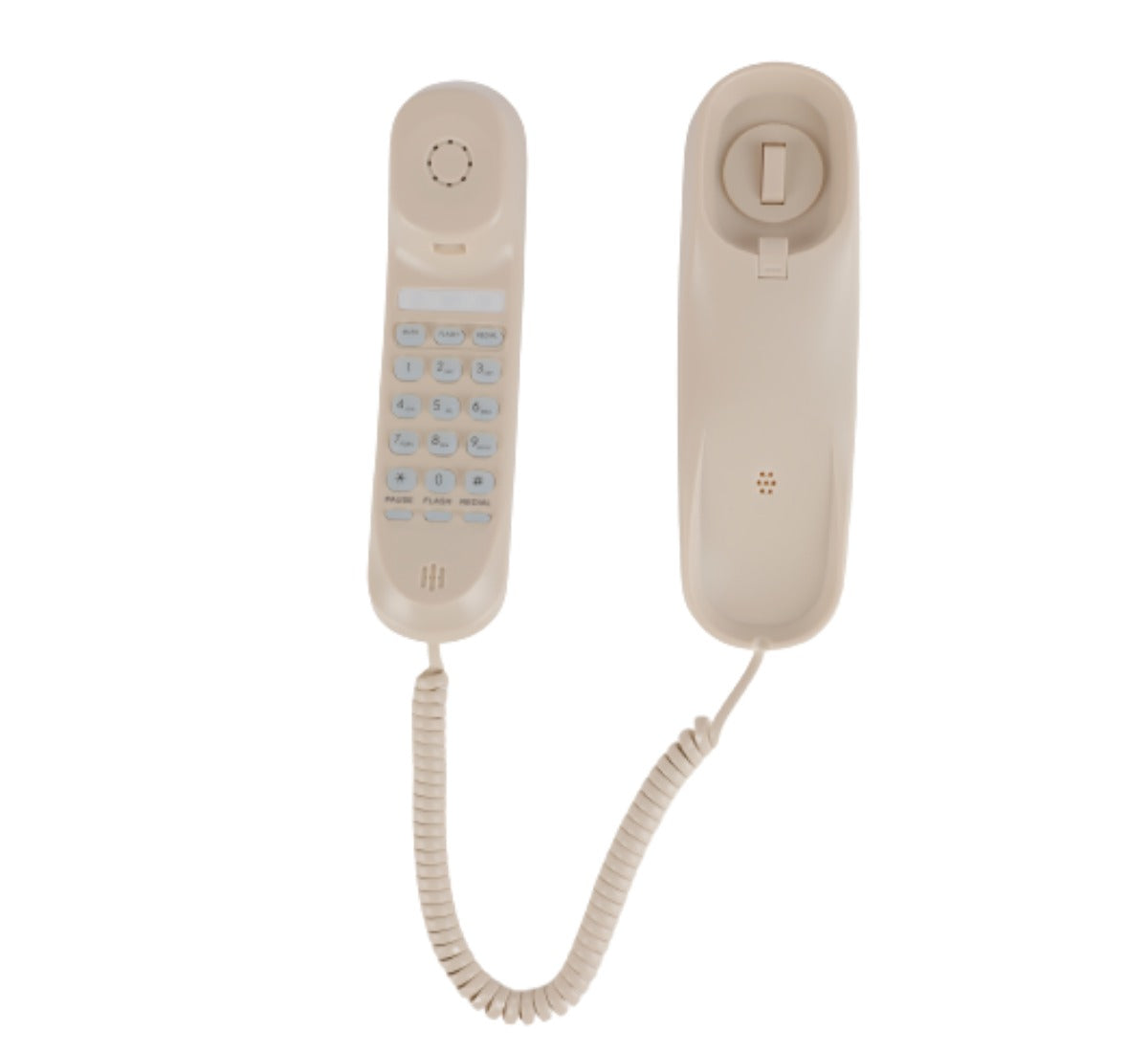 Dolphy Wall Mountable Landline Telephone – Ivory Hotel Room Phone, Space-Saving & Elegant Design for Guest Rooms, Offices & Commercial Use