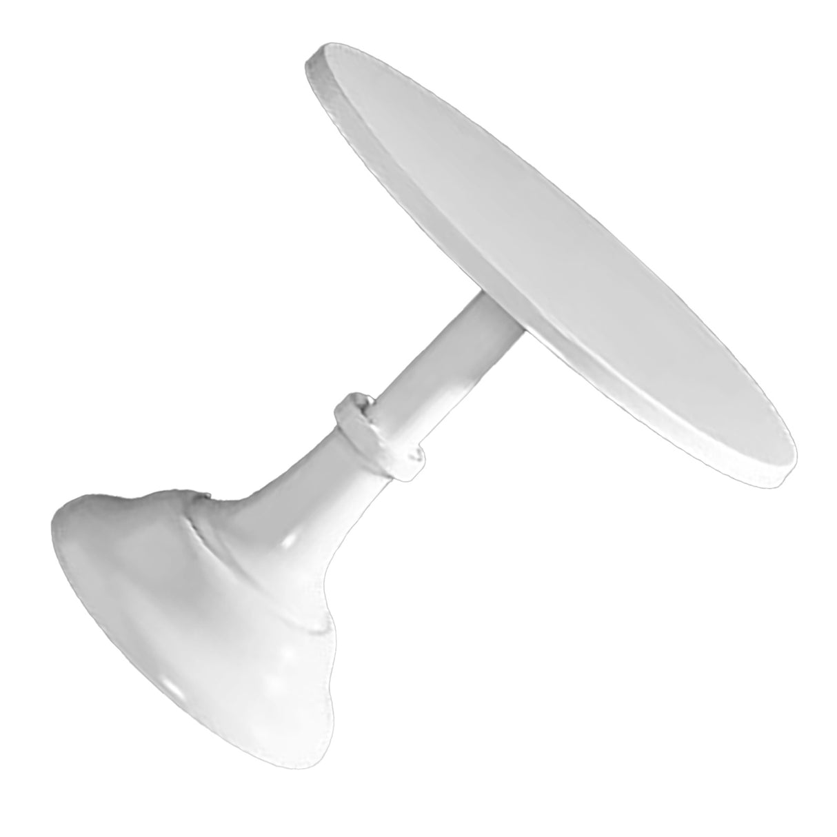 Metal Cake Stand European Style Anti Slip Round Cake Stand for Weddings Parties Anniversaries Medium White