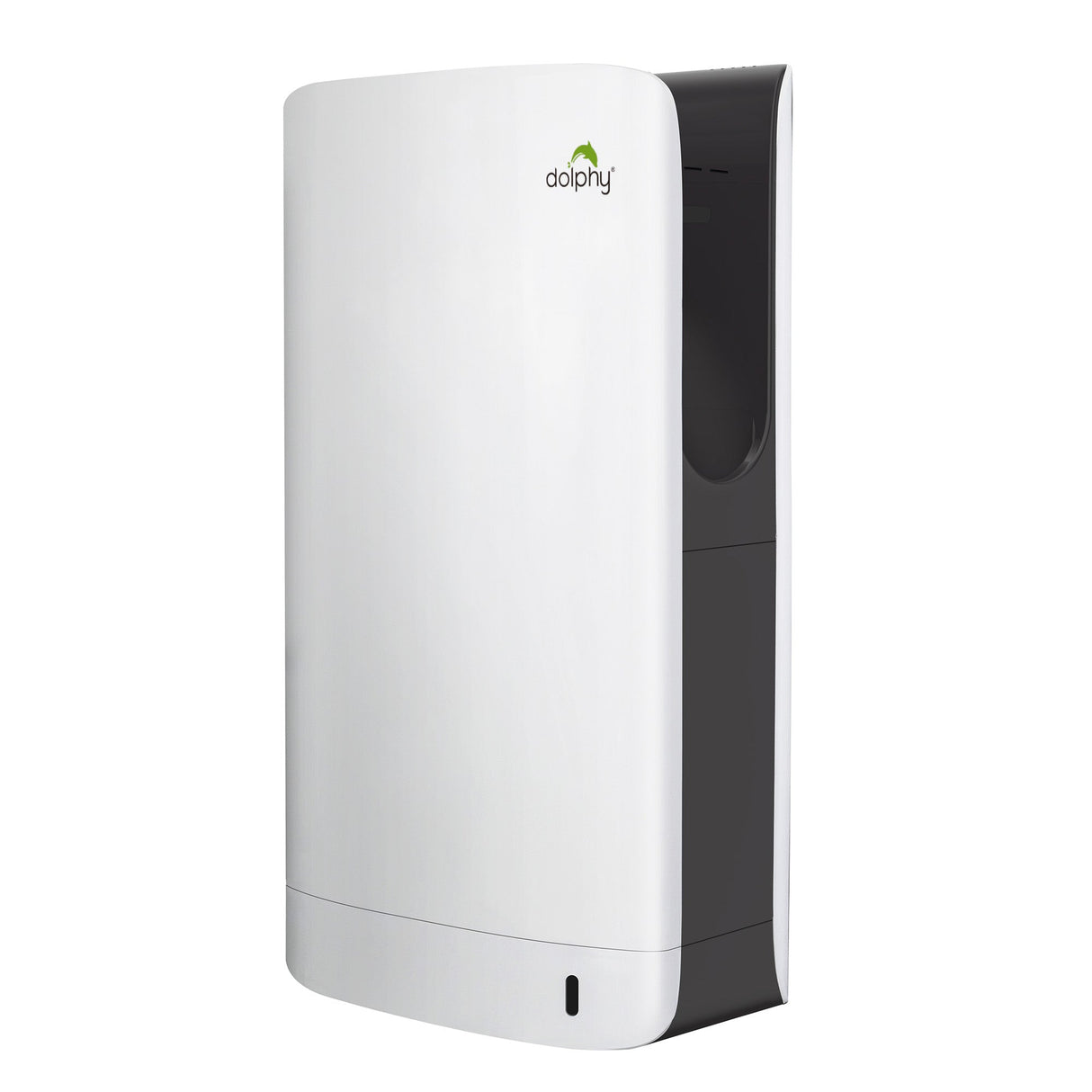 Dolphy Compact White Jet Hand Dryer with HEPA Filter – 92m/s Airflow, 7 Second Dry Time, 750W-1750W Adjustable, Quiet 70dB for Commercial Washrooms