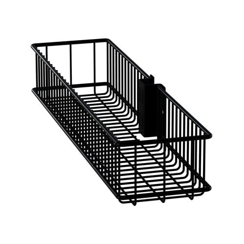 Flexi Storage Home Solutions Black Double Slot Medium Wire Basket