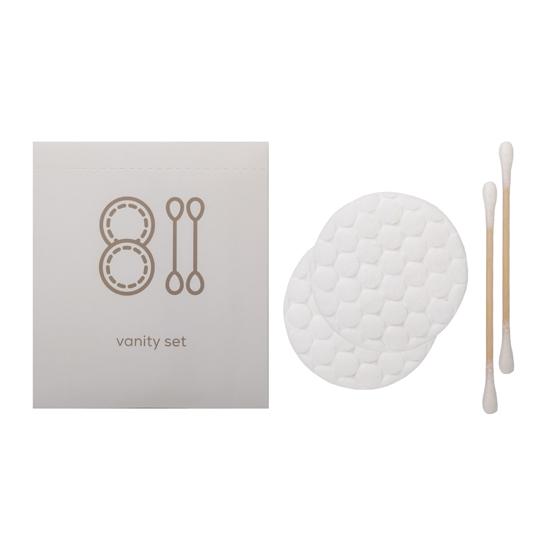 Rockstock vanity set sachet with cotton pads and cotton buds