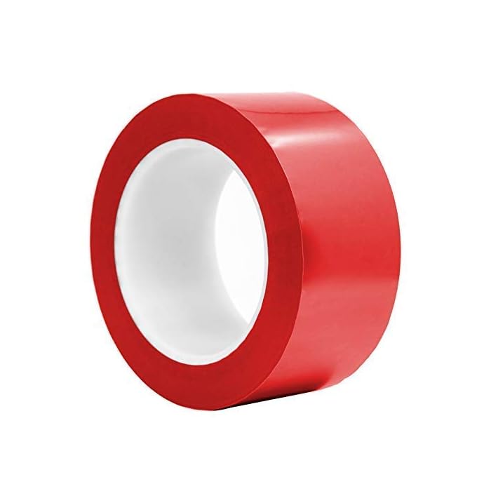 Dolphy Floor Marking Tape Red (Pack of 5) – High Visibility Safety Tape, Strong Self-Adhesive, Durable & Weather-Resistant for Hazard Marking, Warehouse, Workshop, Traffic Zones