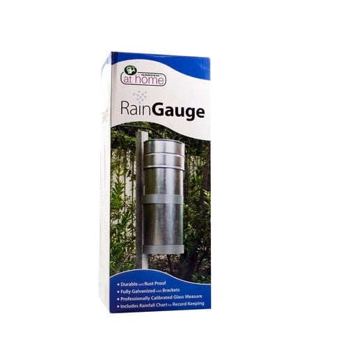 At Home Metal Rain Gauge