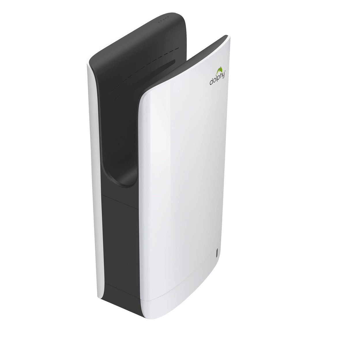 Dolphy Compact White Jet Hand Dryer with HEPA Filter – 92m/s Airflow, 7 Second Dry Time, 750W-1750W Adjustable, Quiet 70dB for Commercial Washrooms