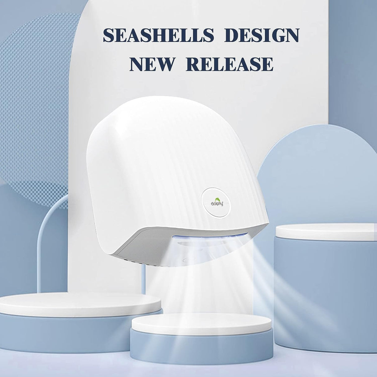 Dolphy Automatic 1200W Touchless Hand Dryer – Wall Mount, ABS Body, White