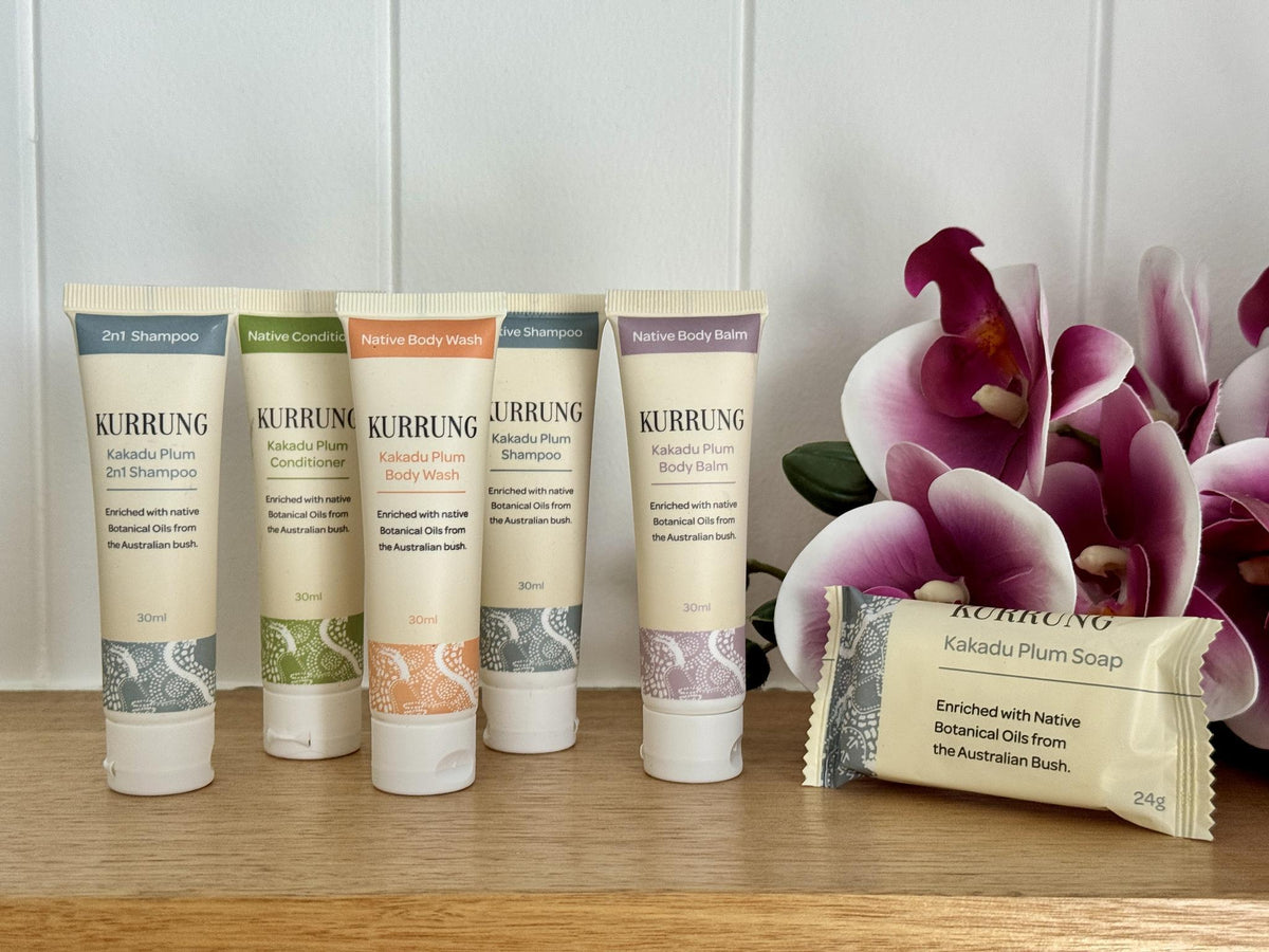 Kurrung Kakadu Plum 30ml guest amenity bundle