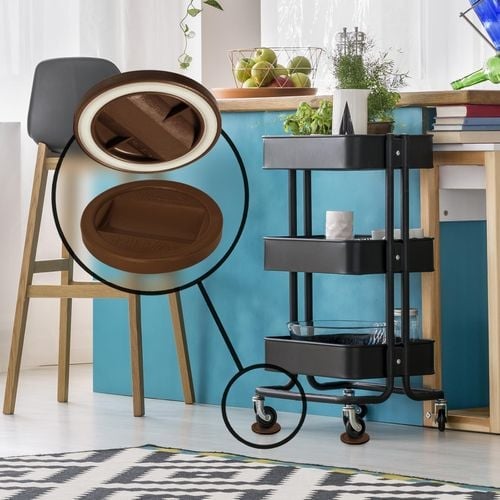 Slipstick Chocolate Castor Cup Gripper - 4 Set