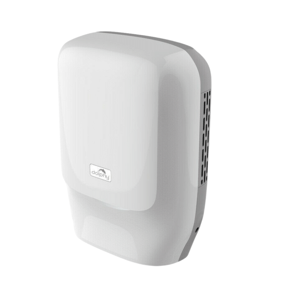 Dolphy Touchless Automatic Hand Dryer 1450W – Plaza Superfast Drying, Wall-Mounted ABS Unit in White – Hygienic, Cost-Effective & Sensor Activated