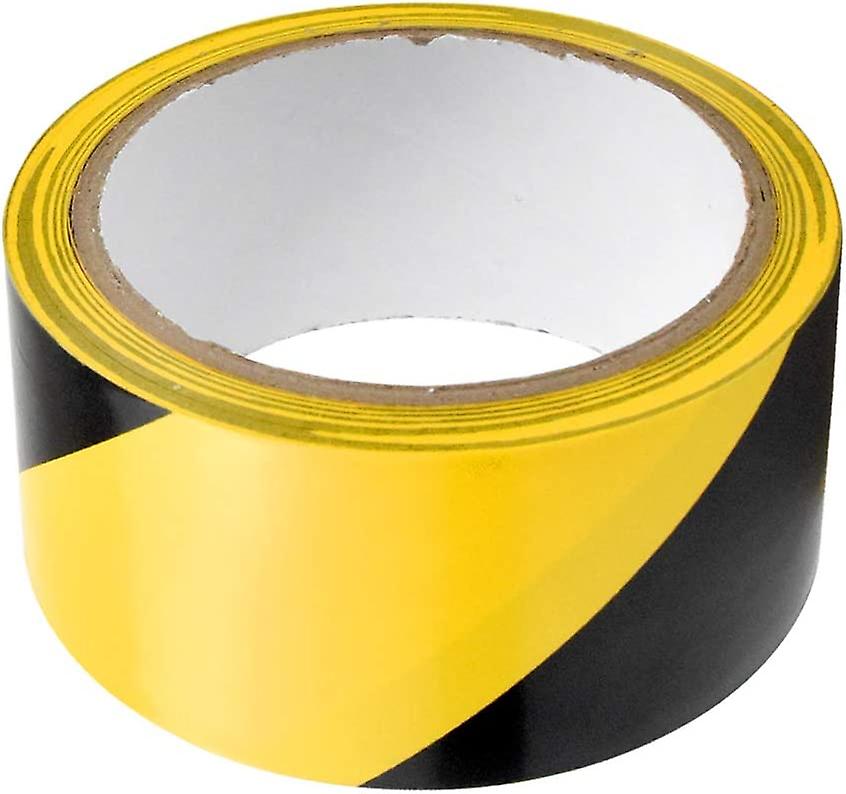Dolphy Floor Marking Tape Zebra Lines (Pack of 5) – High Visibility Black & Yellow Safety Tape, Strong Self-Adhesive, Durable, Weather-Resistant for Warehouse, Workshop, Stairway Hazard Marking