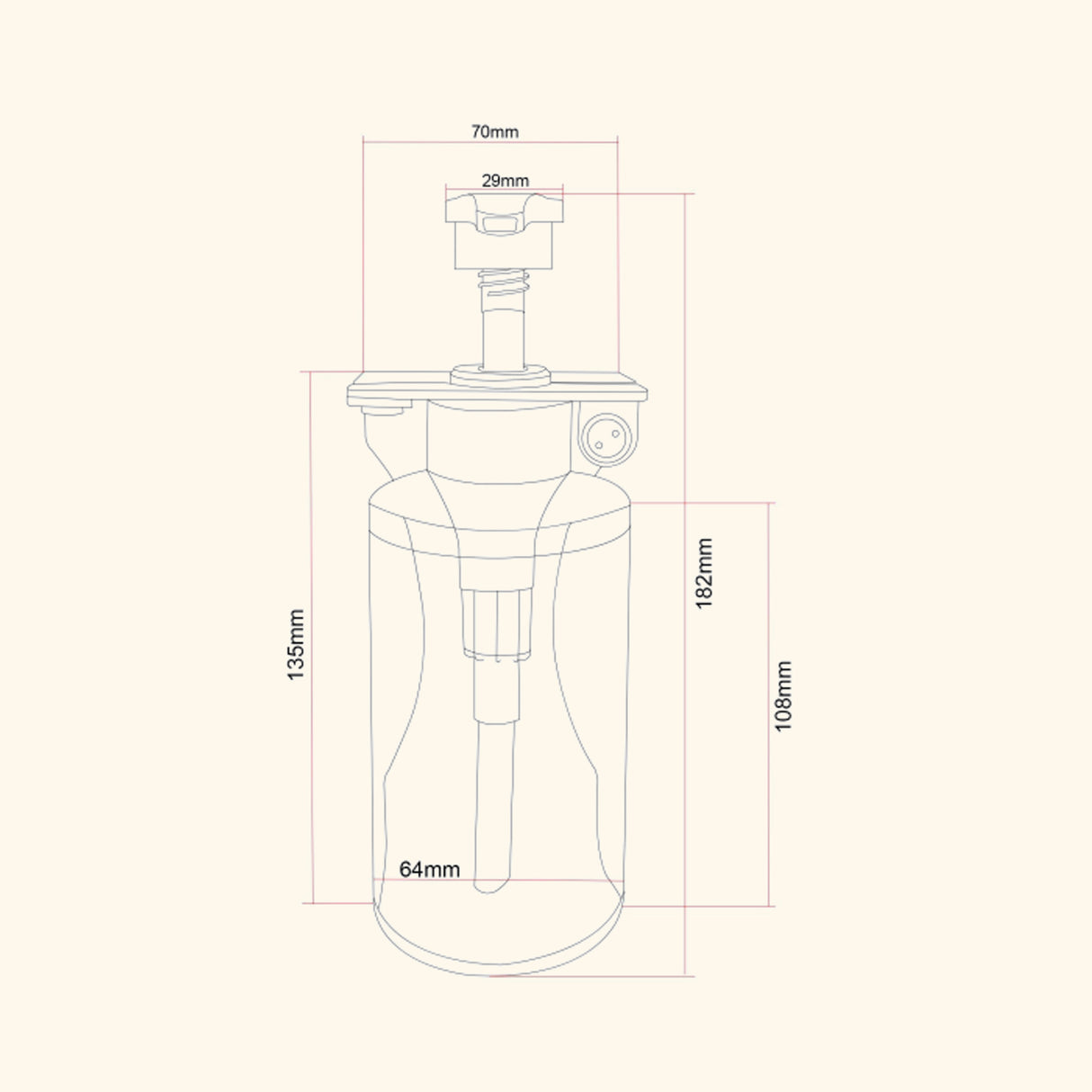 Dolphy 300ml Transparent Manual Soap Dispenser – Clear Black ABS & Steel Wall Mount Pump for Bathroom, Kitchen & Office Use