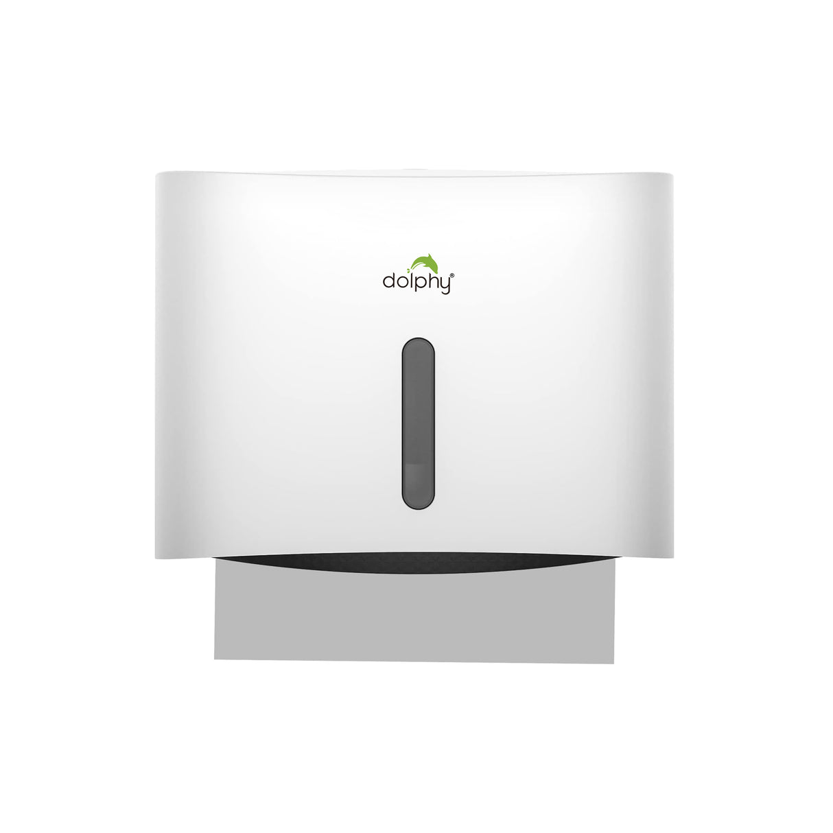Dolphy Secure Lock ABS Hand Paper Towel Dispenser – White, Wall Mounted for M-Fold & Z-Fold Towels