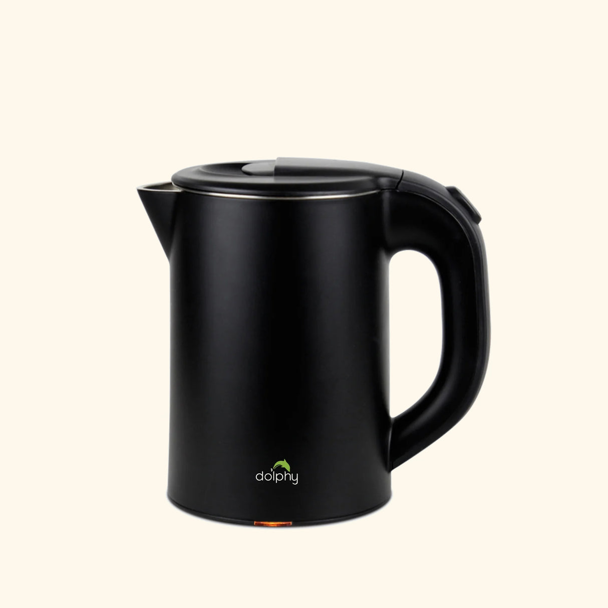 Dolphy 800ml Electric Kettle – Matte Black, Quick Boil, Auto Shut-Off, Stainless Steel, Compact Hot Water Boiler for Tea & Coffee