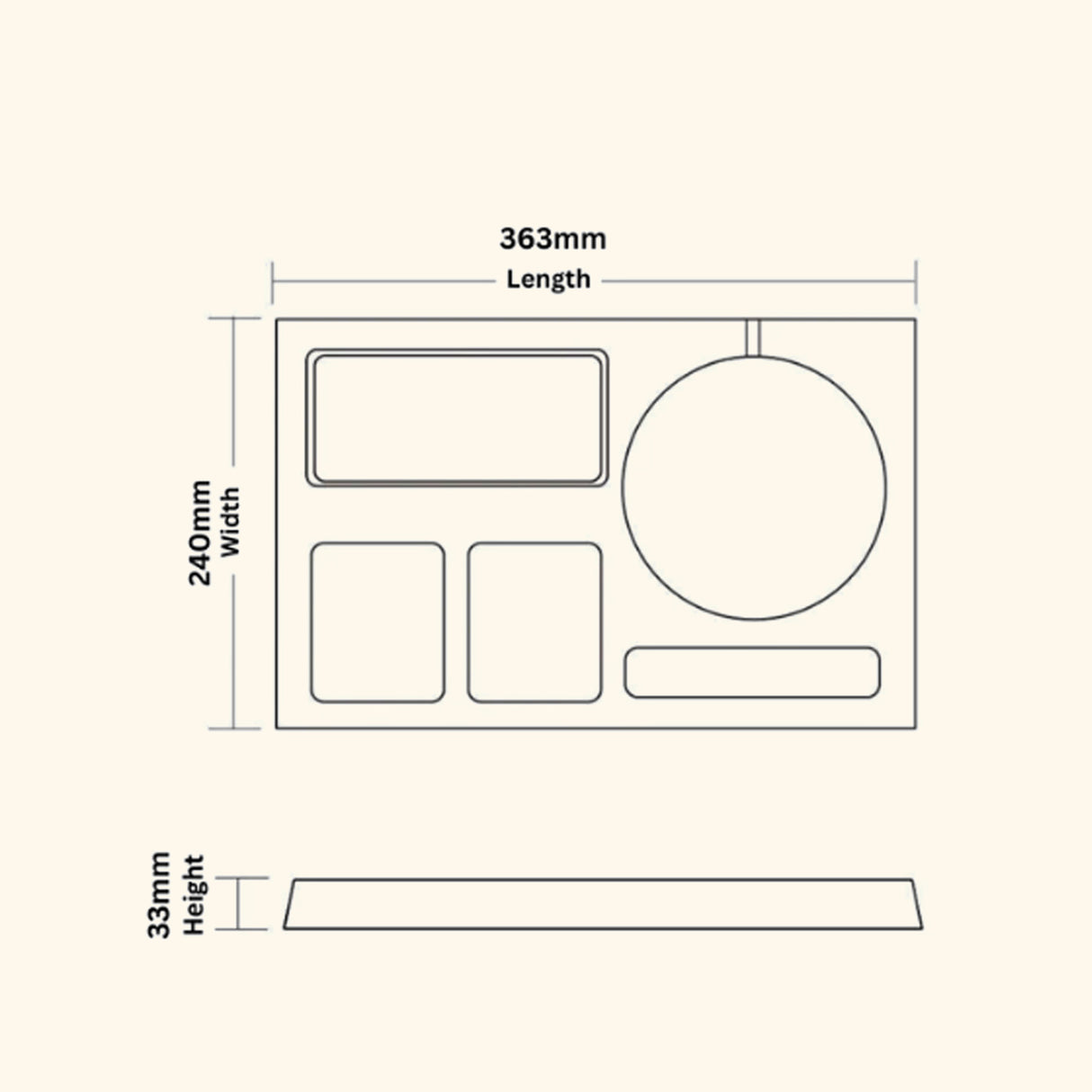 Dolphy Beech Wood Kettle Tray – Natural Wooden Hospitality Tray for Hotels & Home Use, Stylish Beverage Organiser with Sleek Brown Finish