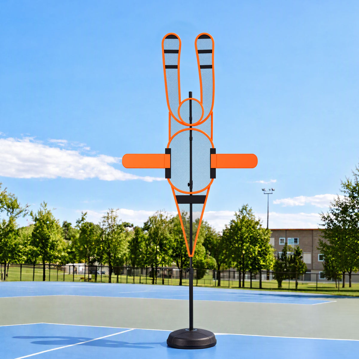 Basketball Defender Dummy 155-275cm Adjustable Shooting Passing Training Mannequin Black Orange.