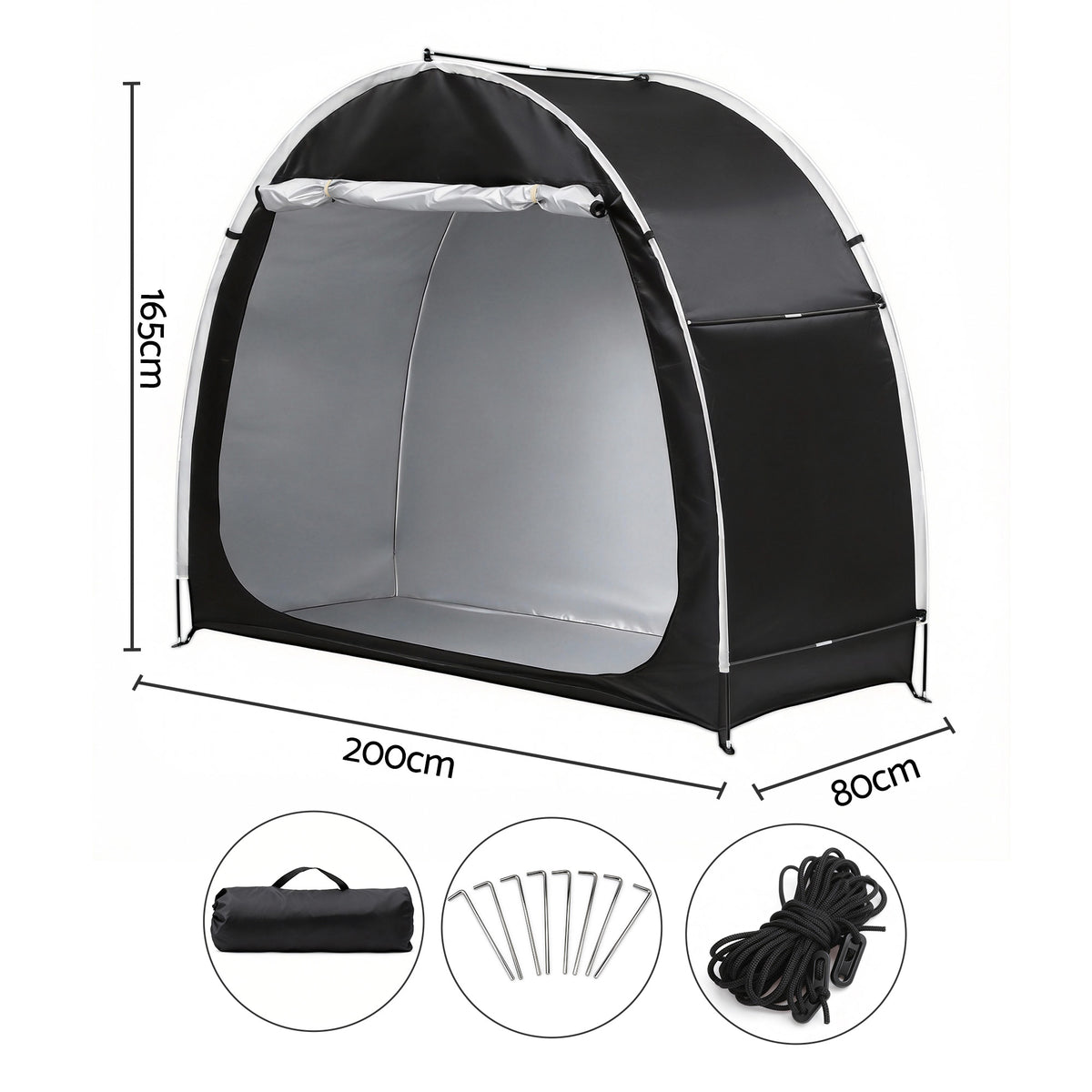 Waterproof tent, water resistant, supplied with a carry bag, lightweight.
