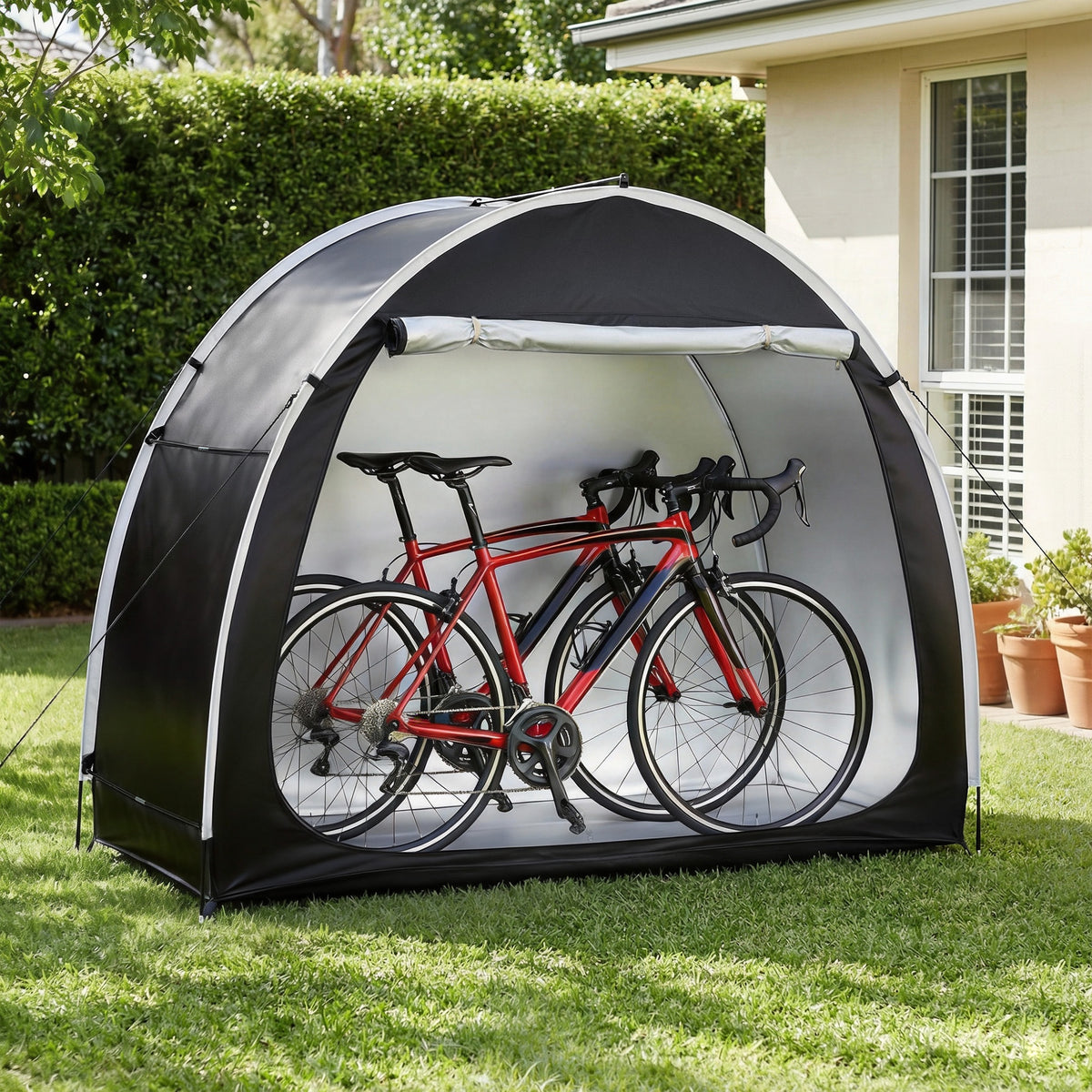 Waterproof tent, water resistant, supplied with a carry bag, lightweight.