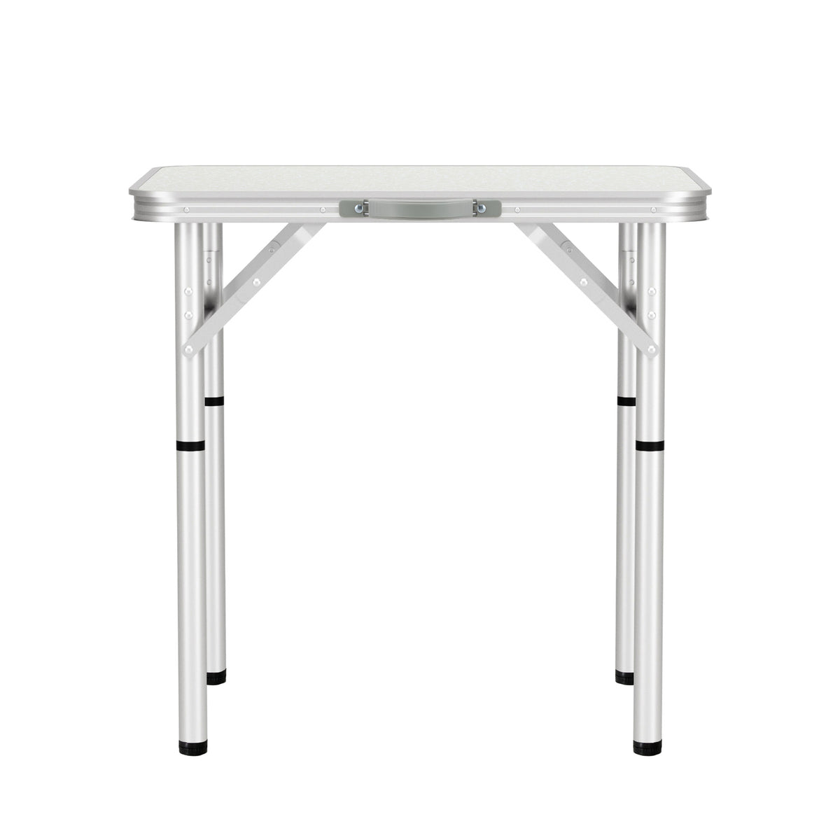 Folding camping table, with a carry handle.