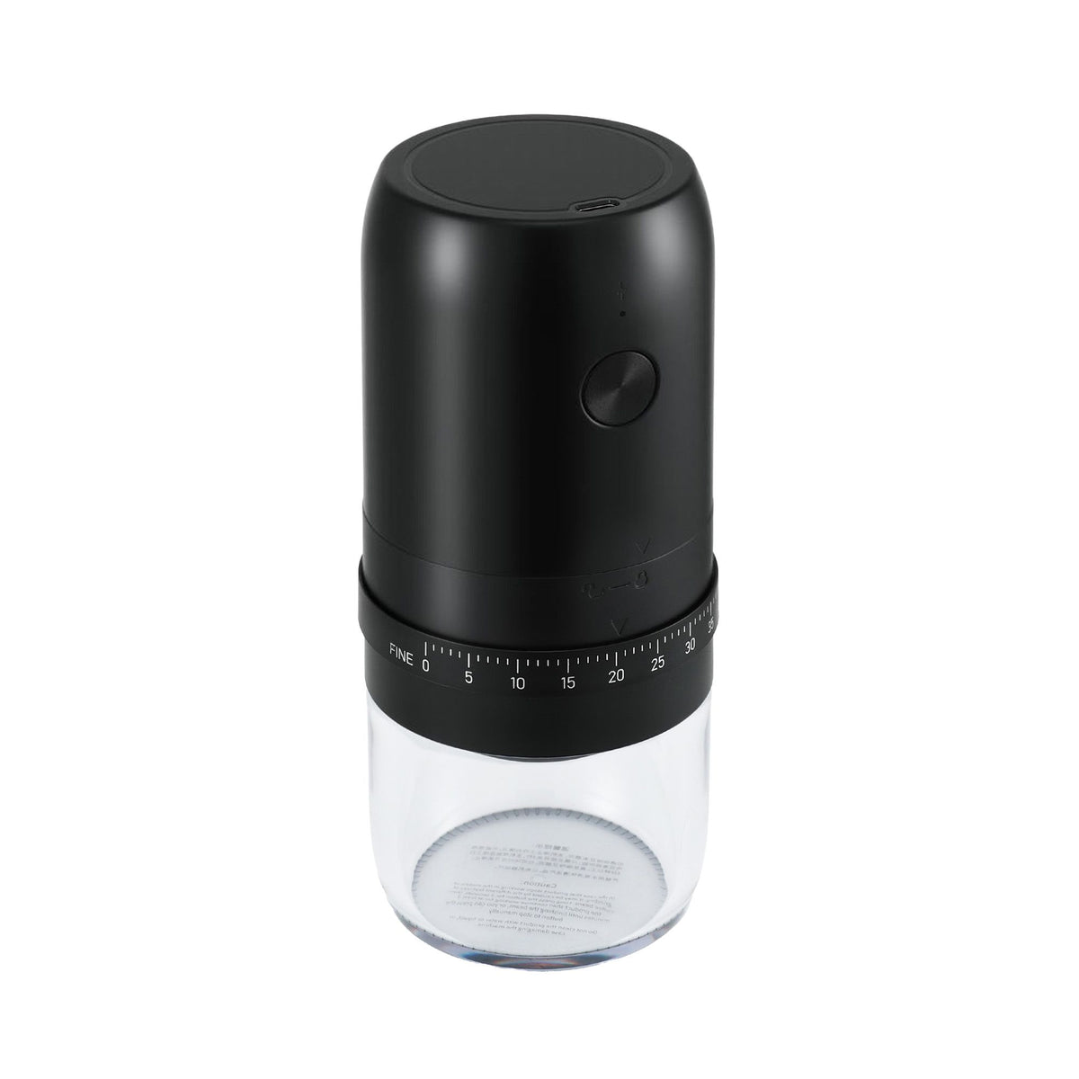 Devanti portable rechargeable electric coffee grinder, black