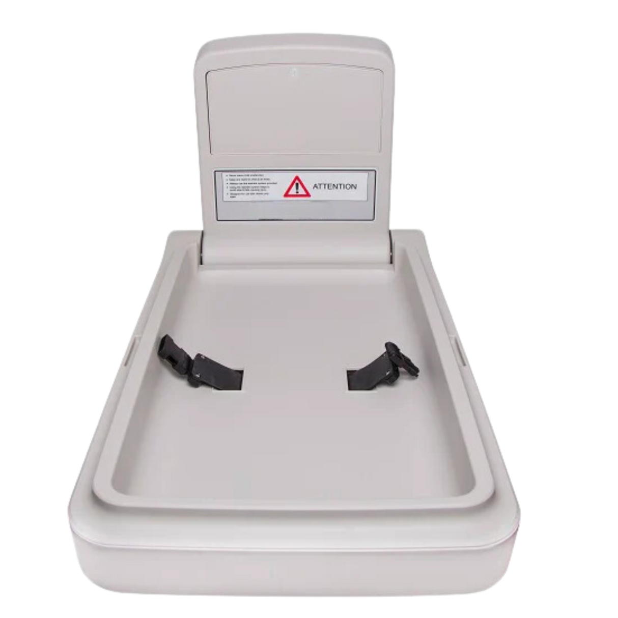 Dolphy Wall-Mounted Waterproof Baby Change Station – Grey HDPE, Foldable with Safety Belt & Storage Hooks