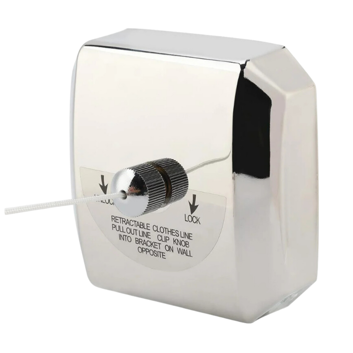 Dolphy Retractable Stainless Steel Square Clothesline – Wall Mounted 304 Mirror Finish Drying Line for Bathroom, Balcony & Laundry Use