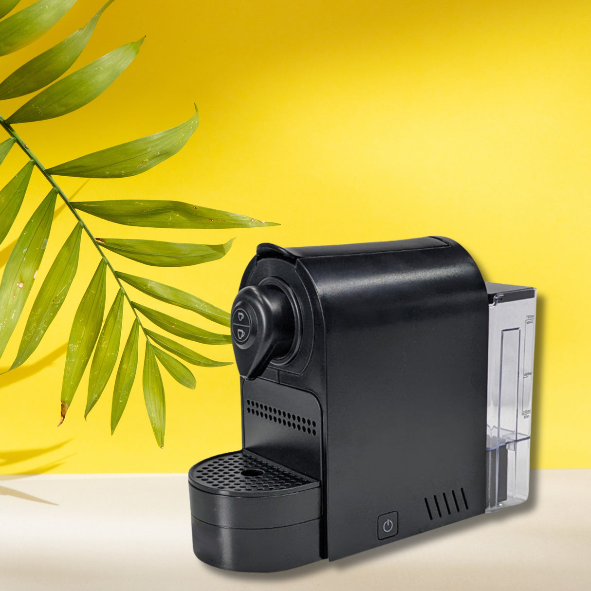 Dolphy Automatic Coffee Machine – 0.8L Water Tank, Compatible with Nespresso Capsules, 1400W, 19 Bar Pressure, Espresso & Lungo Brewing – Black