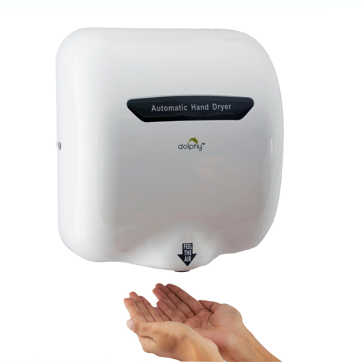 Dolphy European Style Automatic Hand Dryer 1800W – High-Speed, Touchless ABS Hand Dryer with Infrared Sensor, Quiet Operation & Safety Features for Commercial Washrooms