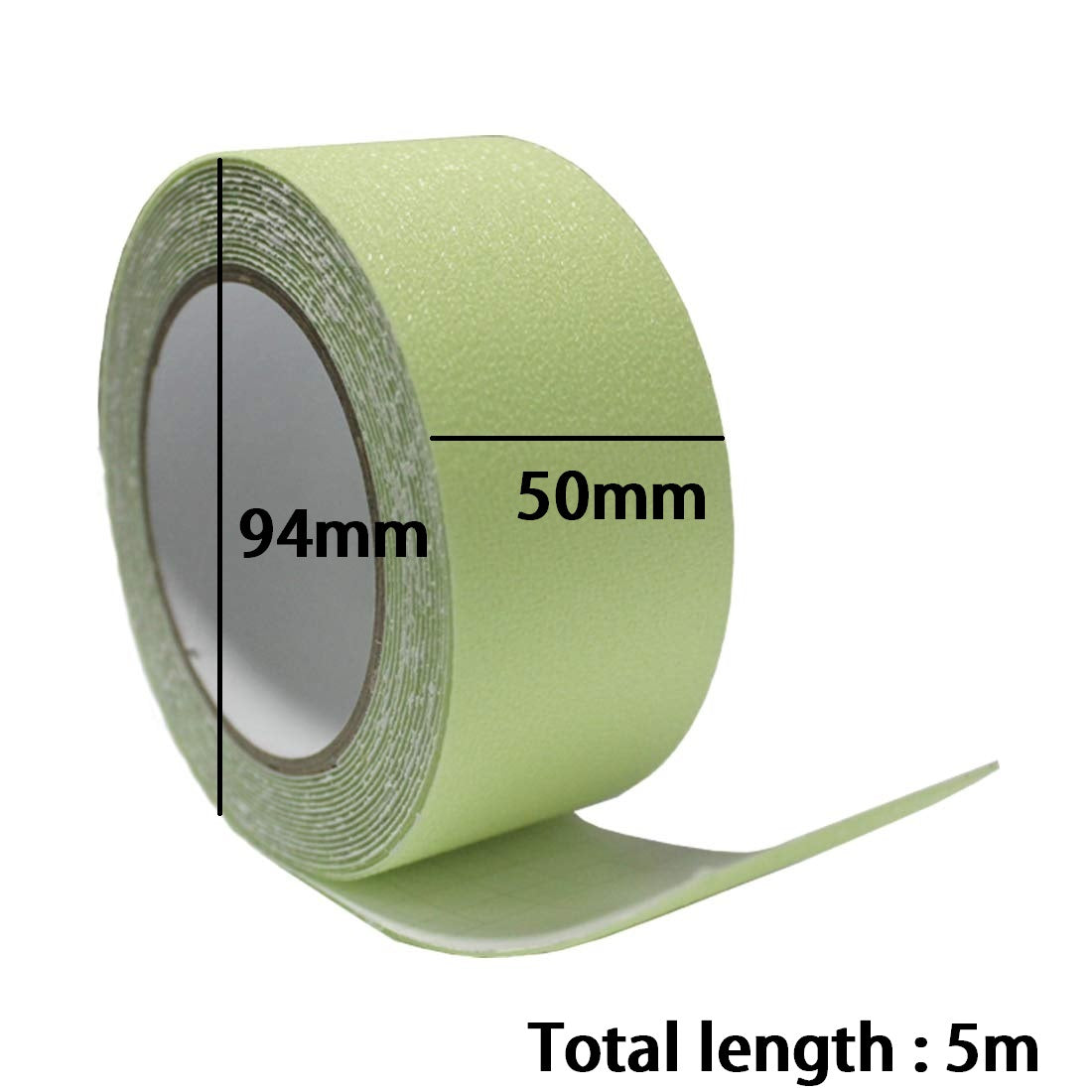 Dolphy Glow in the Dark Floor Marking Tape (Pack of 5) – 2 Inch x 16.4 Ft Waterproof Vinyl Safety Tape, High Visibility Glow Tape for Indoor & Outdoor Hazard, Pathway & Emergency Marking