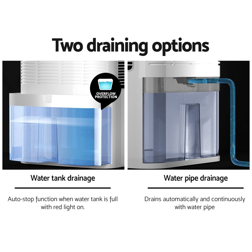 Devanti 2L dehumidifier and air purifier, white