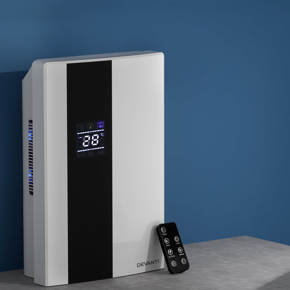 Devanti 2L dehumidifier and air purifier, white