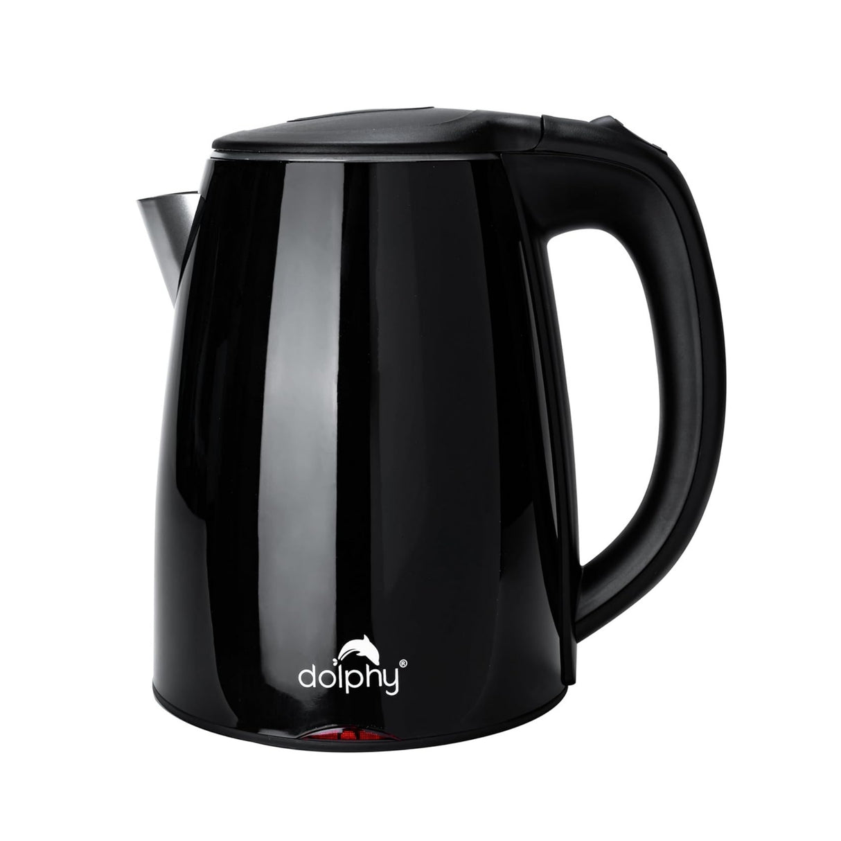 Dolphy 1.2L Electric Kettle – Quick Boil Cordless Kettle in Black, 1500–1800W, Stainless Steel & ABS for Kitchen, Hotel & Office Use