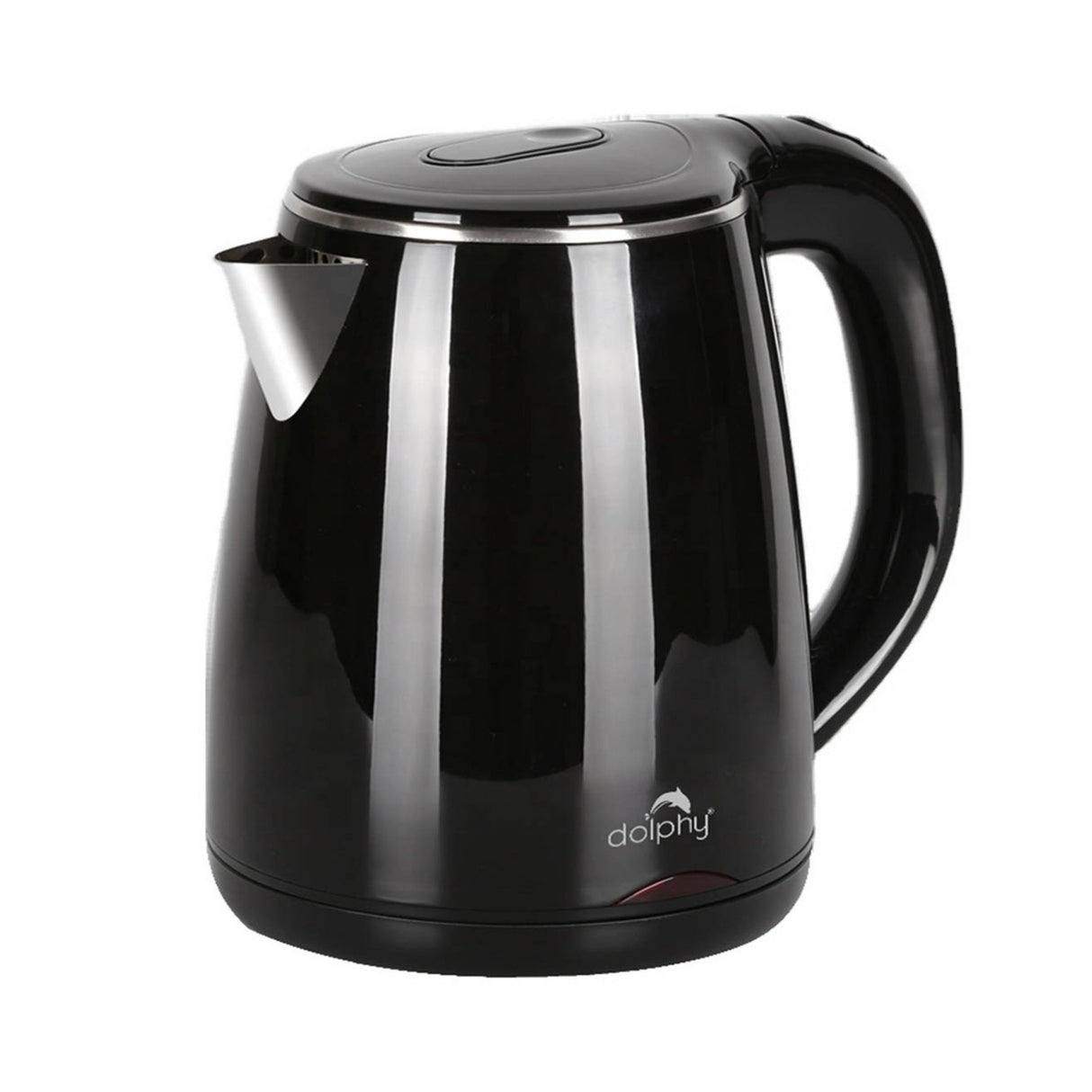 Dolphy 1.2L Electric Kettle – Quick Boil Cordless Kettle in Black, 1500–1800W, Stainless Steel & ABS for Kitchen, Hotel & Office Use