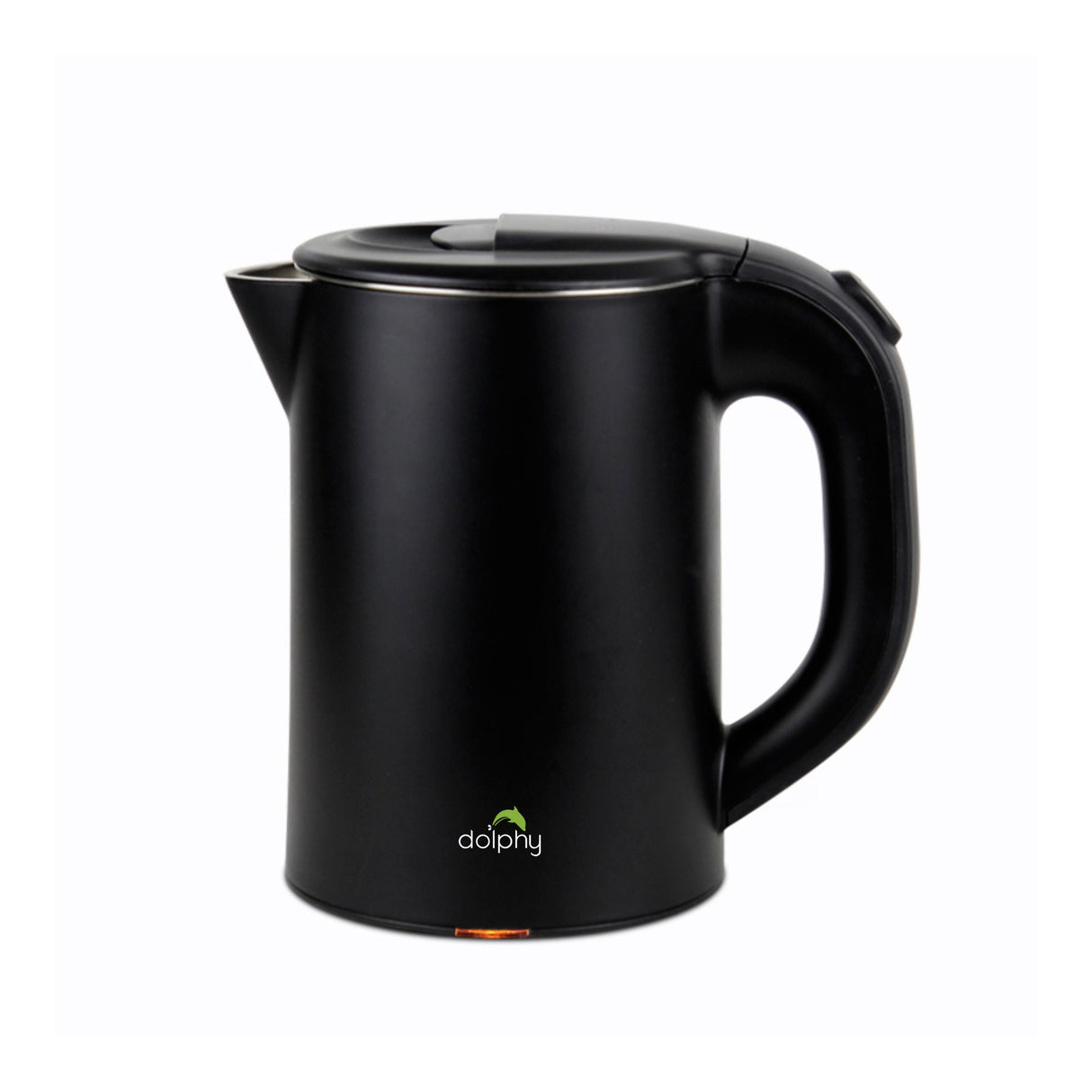 Dolphy 800ml Electric Kettle – Matte Black, Quick Boil, Auto Shut-Off, Stainless Steel, Compact Hot Water Boiler for Tea & Coffee