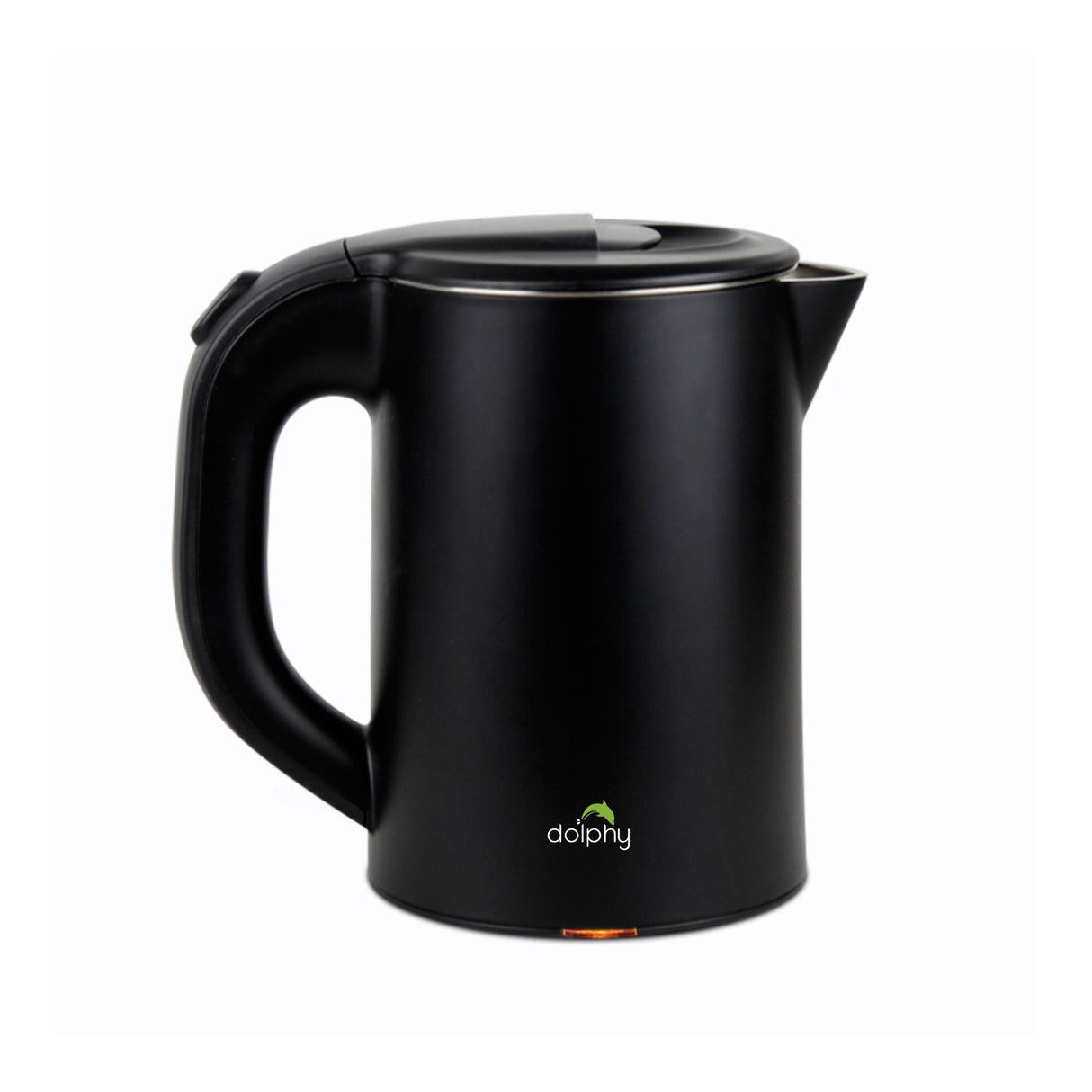 Dolphy 800ml Electric Kettle – Matte Black, Quick Boil, Auto Shut-Off, Stainless Steel, Compact Hot Water Boiler for Tea & Coffee