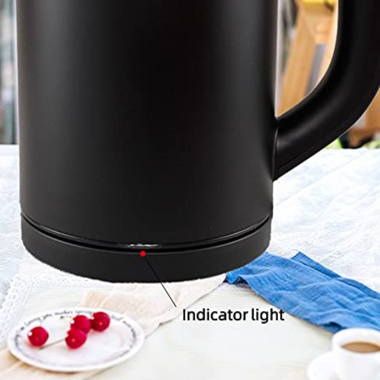 Dolphy 800ml Electric Kettle – Matte Black, Quick Boil, Auto Shut-Off, Stainless Steel, Compact Hot Water Boiler for Tea & Coffee