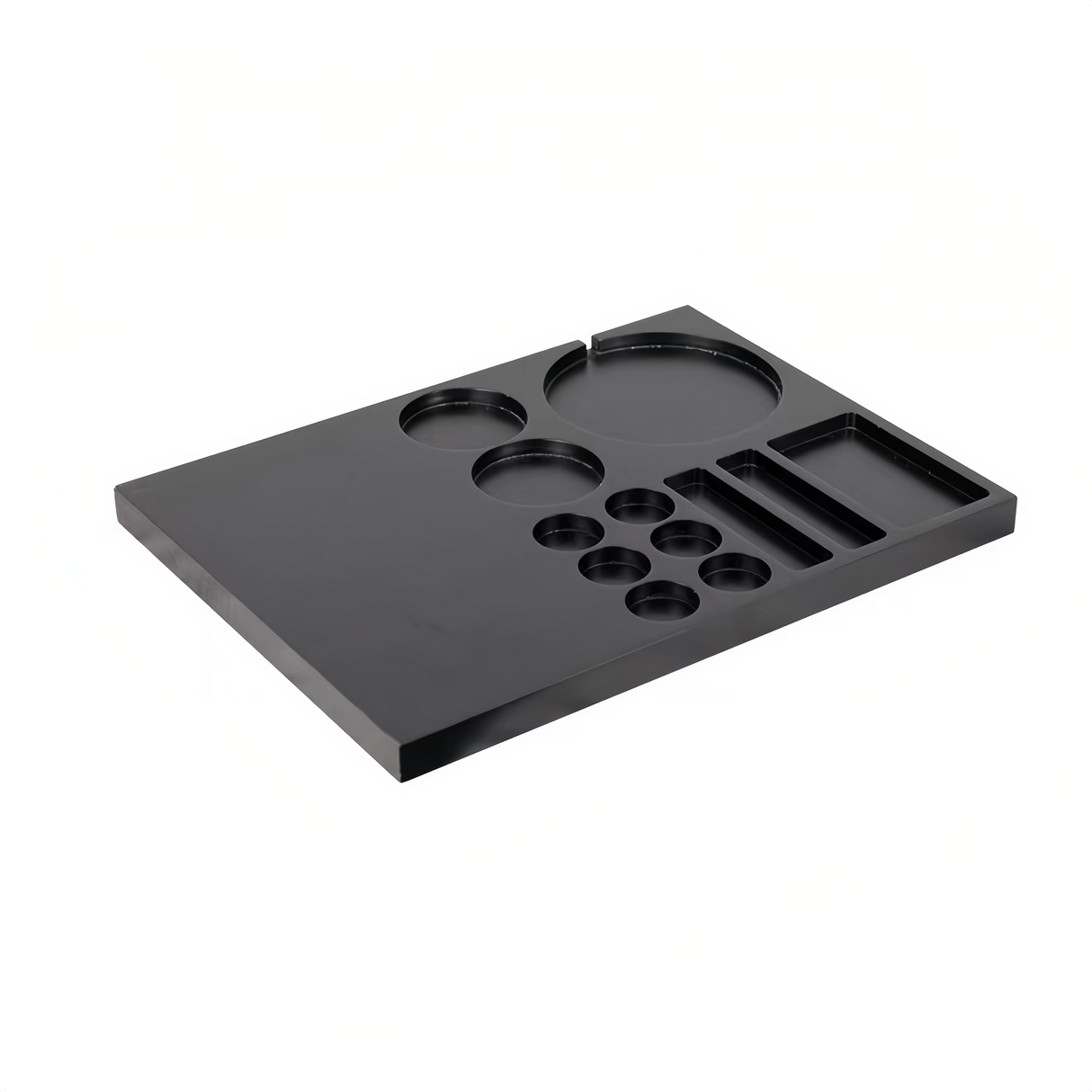 Dolphy Black Beech Wood Kettle Tray – Elegant Wooden Hospitality Beverage Tray for Hotels, Offices & Home Use with Contemporary Matte Finish