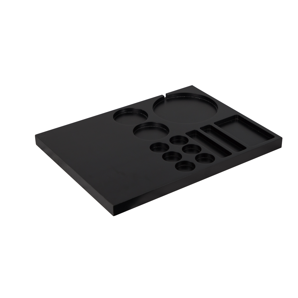 Dolphy Black Beech Wood Kettle Tray – Elegant Wooden Hospitality Beverage Tray for Hotels, Offices & Home Use with Contemporary Matte Finish