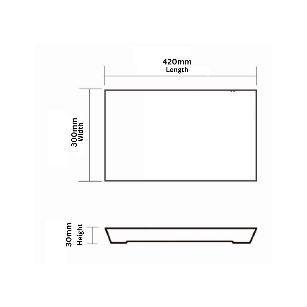 Dolphy Melamine Kettle Tray – Hotel Hospitality Beverage Tray with Kettle Base Slot, Water-Resistant & Heat-Resistant Design for Guest Rooms