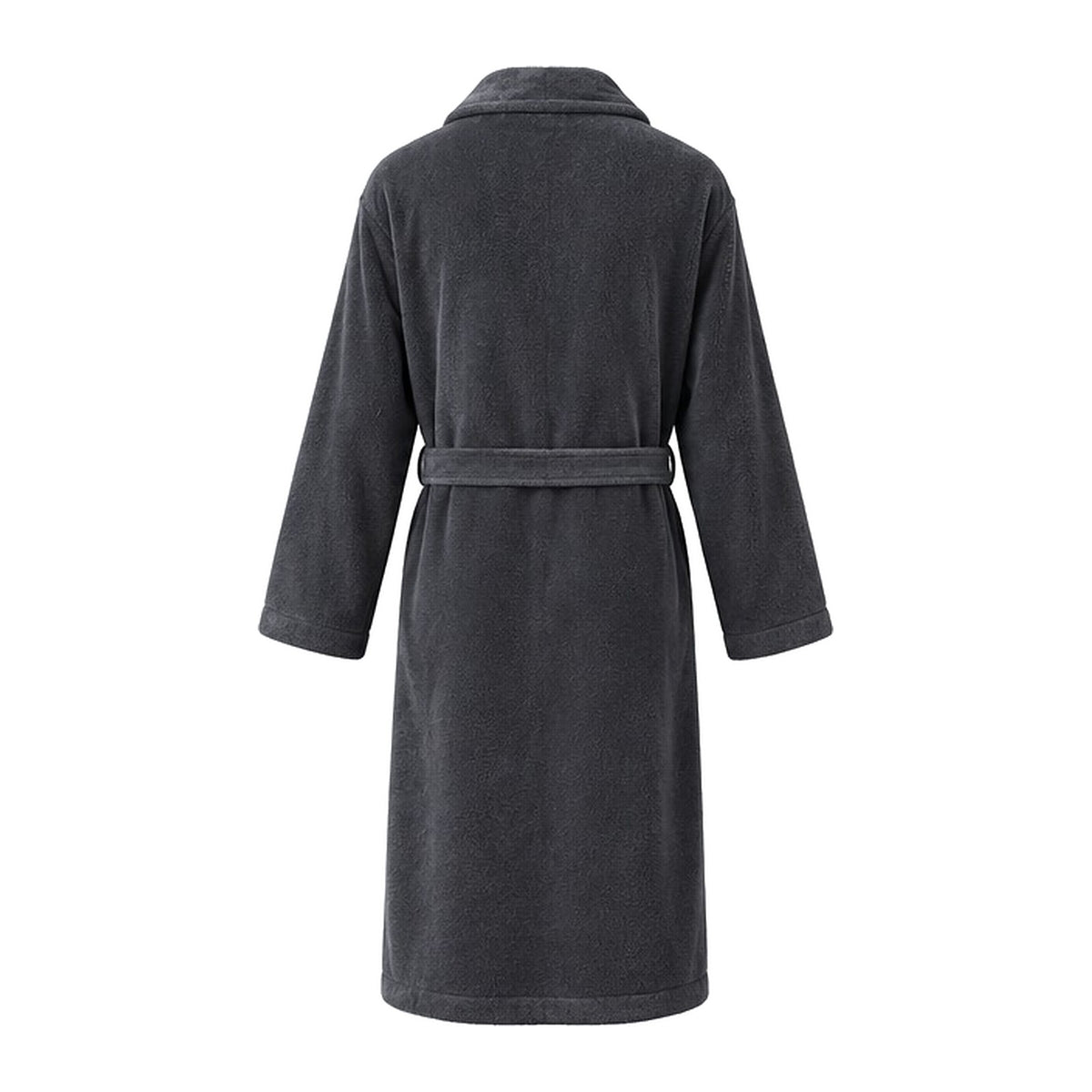 Plush Bathrobe 100% Microfibre - Charcoal Grey