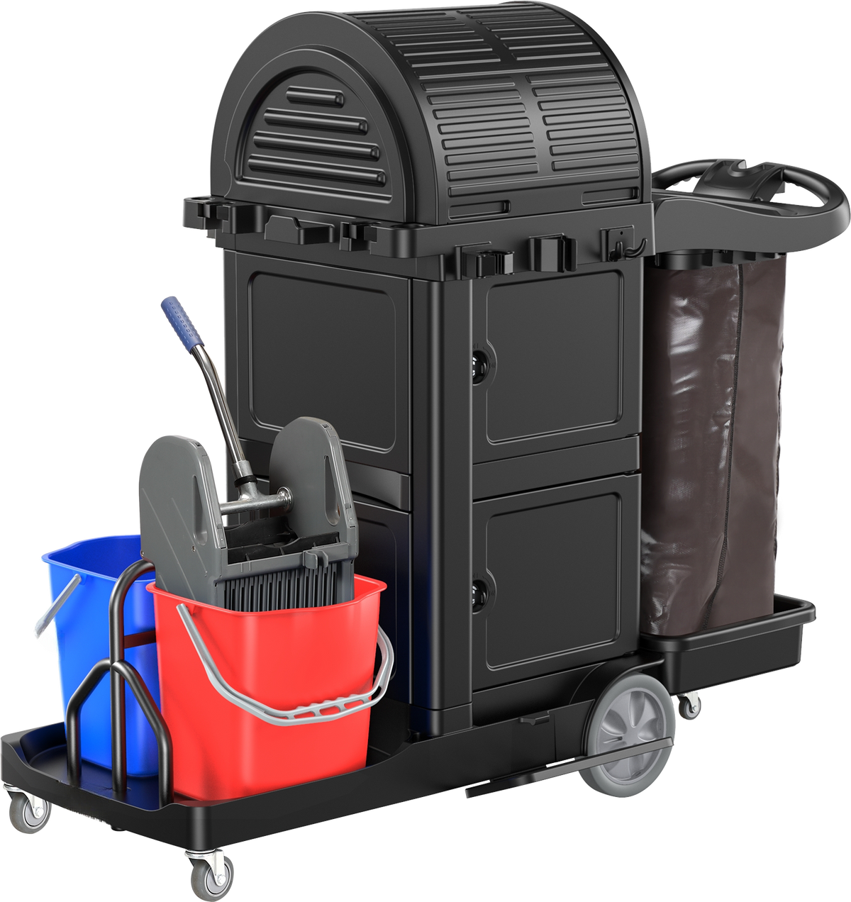 Dolphy High-Capacity Closed Janitorial Station – Black