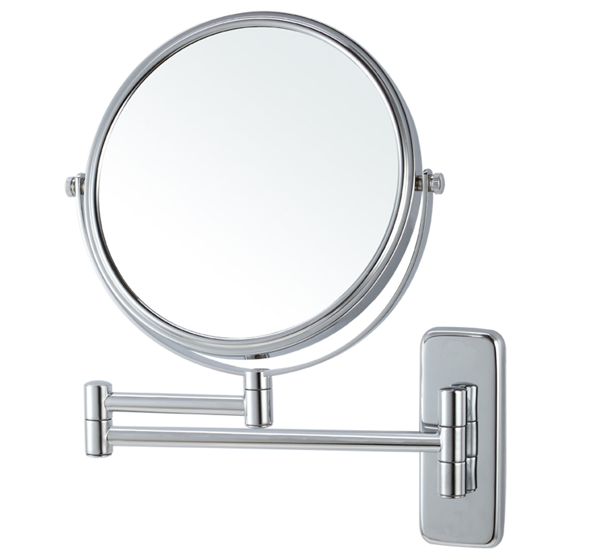 Dolphy 8-Inch Wall Mount Makeup Mirror – Dual-Sided 1X/3X Magnifying Mirror with 360° Swivel, Chrome Finish, Space-Saving Bathroom Vanity Mirror