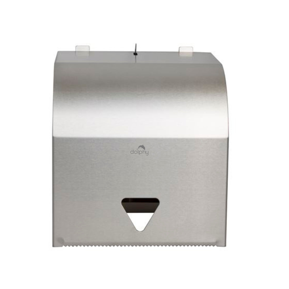 Dolphy Secure Lock Paper Towel Dispenser – Silver 304 Stainless Steel – Lockable Wall Mount with Viewing Window for Commercial Bathrooms