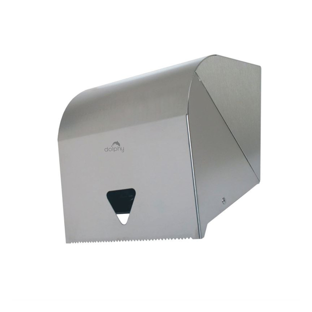 Dolphy Secure Lock Paper Towel Dispenser – Silver 304 Stainless Steel – Lockable Wall Mount with Viewing Window for Commercial Bathrooms