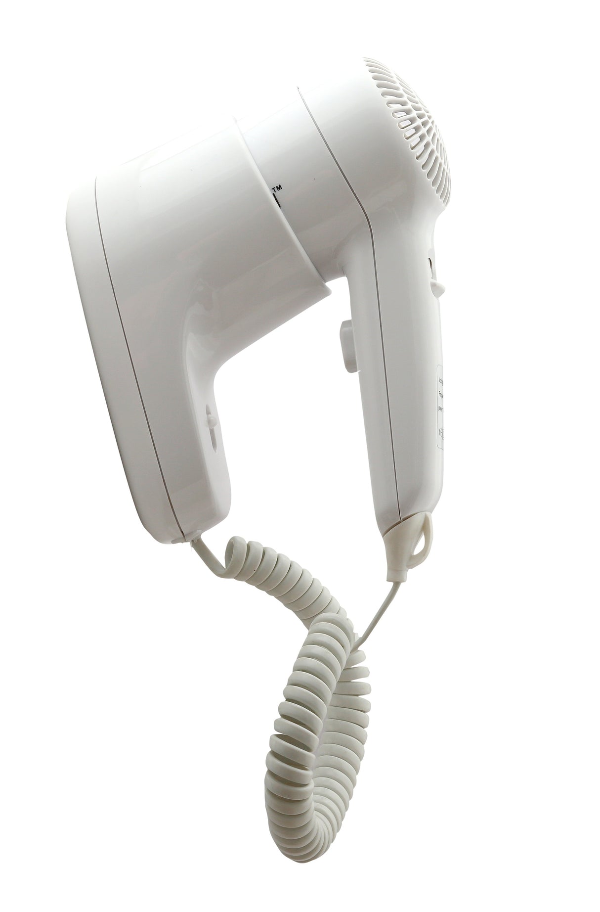 Dolphy Energy Efficient Wall Mounted Hair Dryer 1200W – White ABS Plastic, Quiet & Fast Drying, Durable Wall Mount
