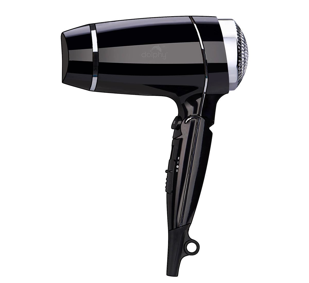 Dolphy 1800W High-Speed Foldable Hair Dryer – Black, Hot & Cold Air, Low Noise