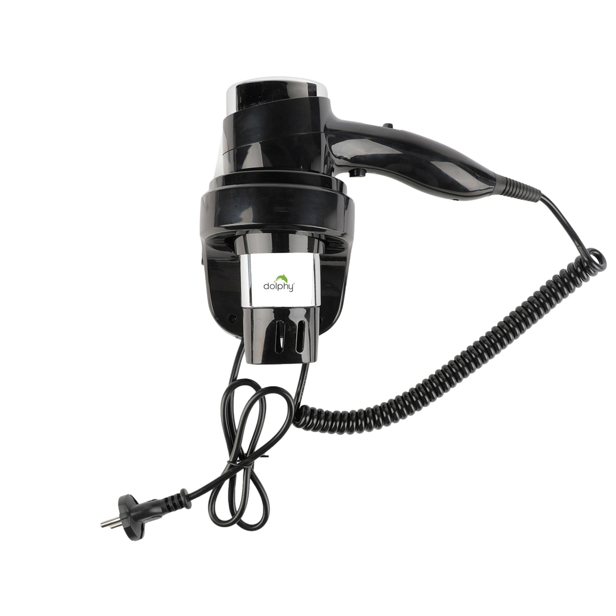 Dolphy 1600W Professional Hair Dryer – Black ABS, Cool Shot, Fast Drying
