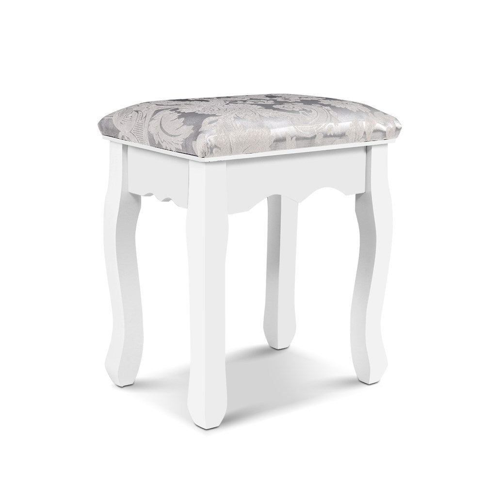 Artiss white velvet dressing table stool.
