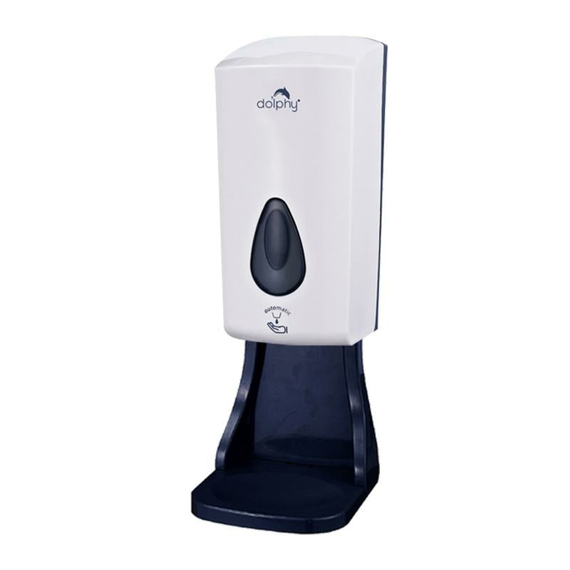 Dolphy Automatic Soap & Sanitiser Dispenser with Drip Tray 1000ml – White ABS, Touch-Free Infrared Sensor, Refillable & Hygienic Design for Commercial & Residential Use