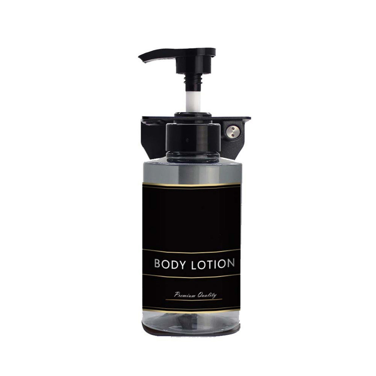 Dolphy 300ml Transparent Manual Soap Dispenser – Clear Black ABS & Steel Wall Mount Pump for Bathroom, Kitchen & Office Use