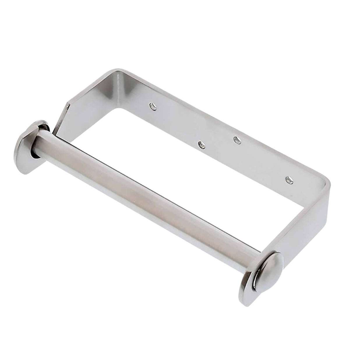 Dolphy Heavy Duty Stainless Steel Toilet Roll Holder – Wall Mount Space Saving Design – 304 Grade Metal – Silver Bathroom Accessory