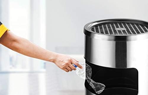 Dolphy 10L Rust-Resistant Stainless Steel Ashtray with Integrated Bin – Outdoor Round Waste Bin for Hotel, Office & Commercial Use – Silver Finish